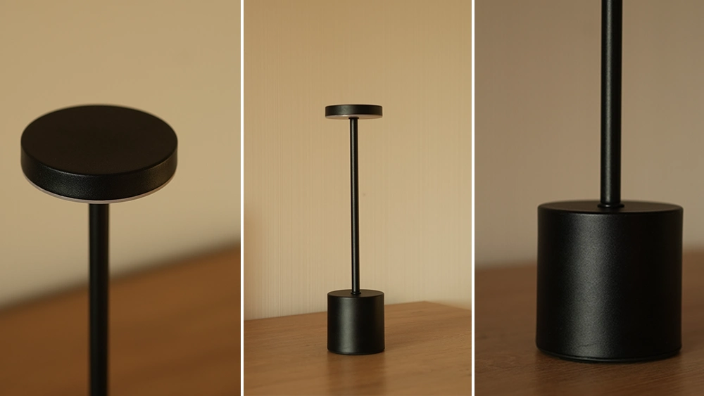 Настільна лампа у скандинавському стилі і в металевому корпусі