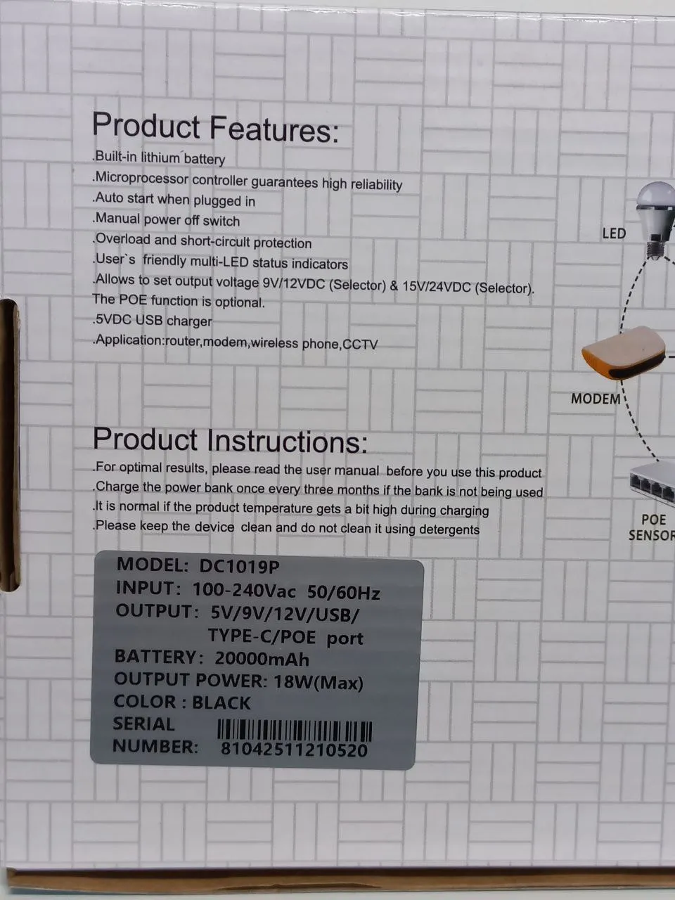 Характеристики міні ДБЖ DC1019P