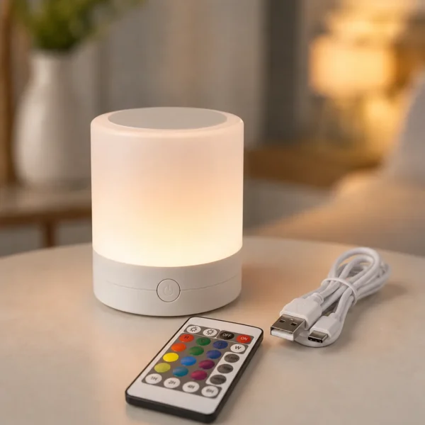 Різнокольоровий, акумуляторний LED нічник Mini Touch Lamp RGB