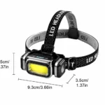 Розміри ліхтарика HX-T80S-COB