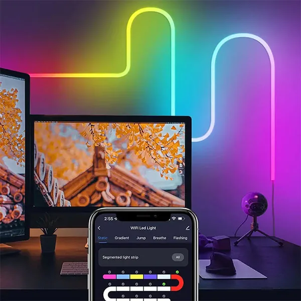 Неонова LED стрічка RGB Smart для підсвітки монітора або ігрового столу