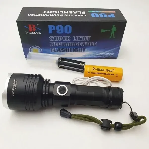 Ліхтар X-BALOG BL-531 P90 з зарядкою від USB який може працювати як повербанк