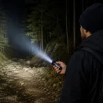 Ручний ліхтарик BL K31 USB Charge 6811 при використанні