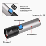 Елементи управління ліхтариком BL K31 USB Charge 6811