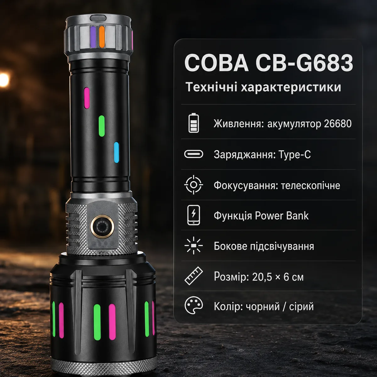 Характеристики COBA CB-G683