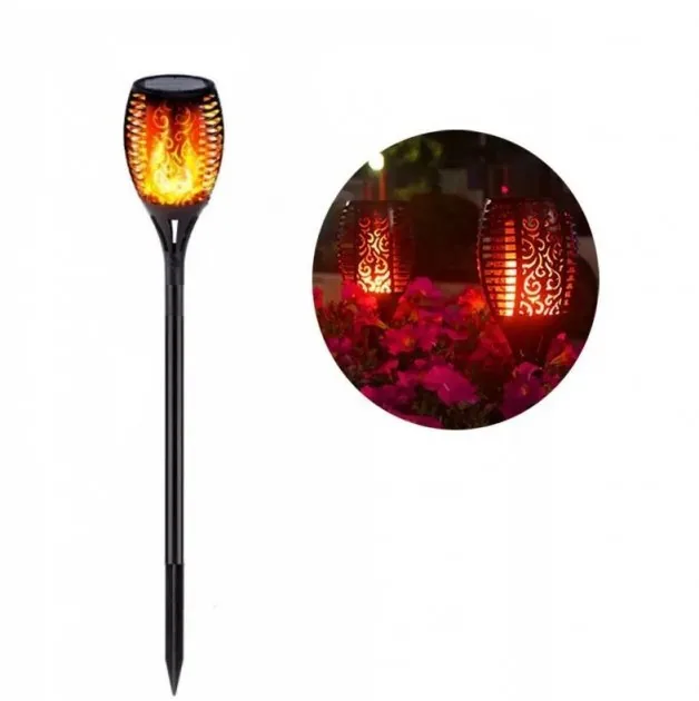 Садовий ліхтар BL XF 6018 Solar Flame на сонячній батареї з ефектом полум'я