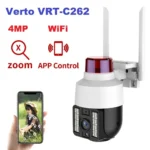 Wi-Fi камера Verto VRT-C262, 4 Мп, із сиреною та захищеним корпусом