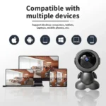Відеоняня Wi-Fi камера Q1 з доступом через телефон і застосунок V380 Pro