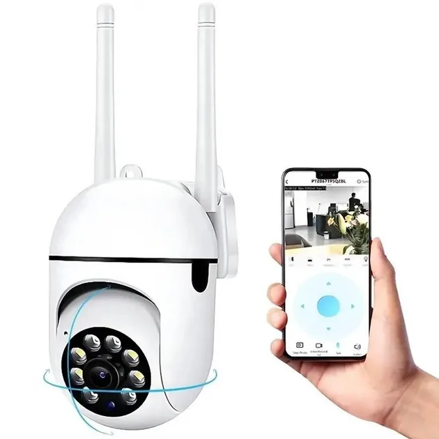 Вулична Wi-Fi камера PTZ-A1 IPC-E27-3 з керуванням через телефон (V380 Pro)