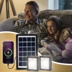 Портативна сонячна система EP-05 з двома LED лампами та Power Bank