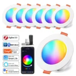 Врізний LED-світильник з керуванням через телефон Tuya, Smart Life.