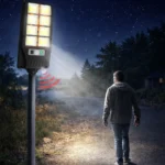 Ліхтар Solar Sensor Light BK-120-8COB-B на стовп або стіну