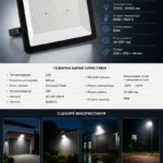 Характеристики прожектора AEON LED 300W 27000 лм