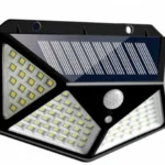 Вуличний настінний світильник Lesko SH-100 на сонячній батареї, 100 LED, з датчиком руху