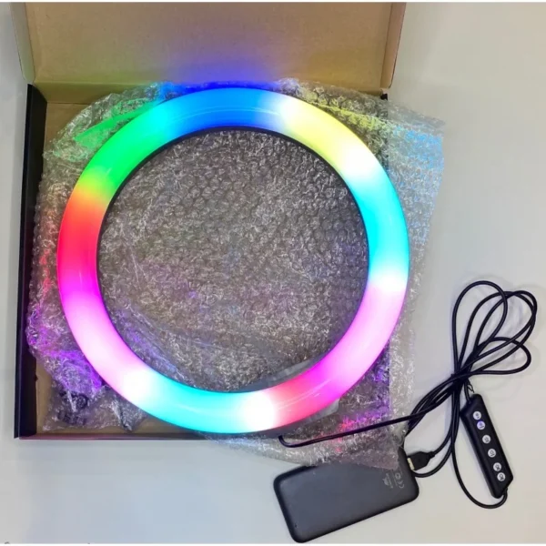 Кільцева RGB LED лампа 30 см для прямих ефірів, фото, відео
