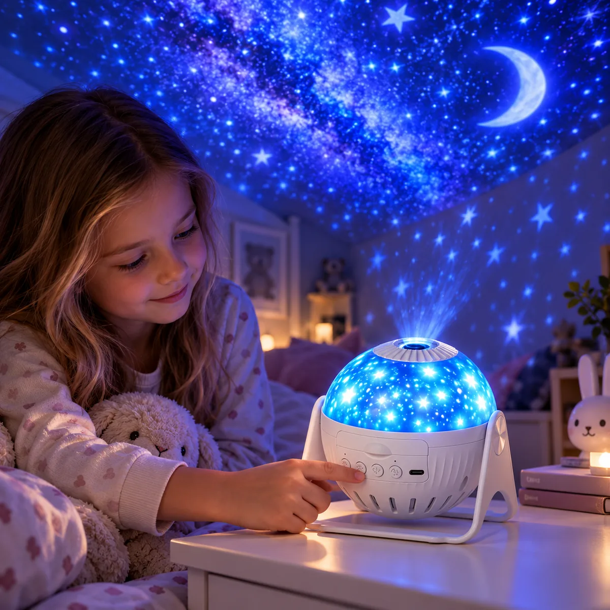 Проєктор зоряного неба Galaxy Star зі змінними картриджами