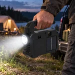 Ручний акумуляторний ліхтар-прожектор KJ-208 для освітлення будинку, походів, аварійних відключень світла