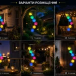 Варіанти розміщення світильника Музика вітру