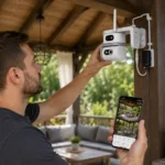 Вулична камера відеоспостереження SmartHD AI08 яка підключається до інтернету через СІМ карту